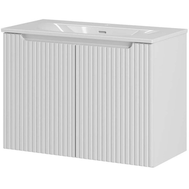 COMAD Szafka z drzwiami NOVA WHITE z umywalką meblową SKY 80 cm