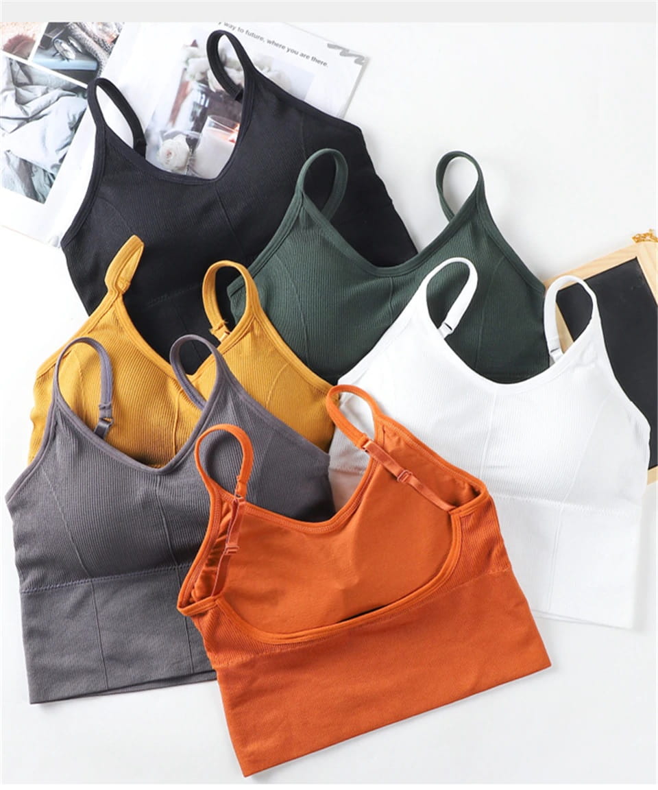 Biustonosz sportowy bawełniany push up 02