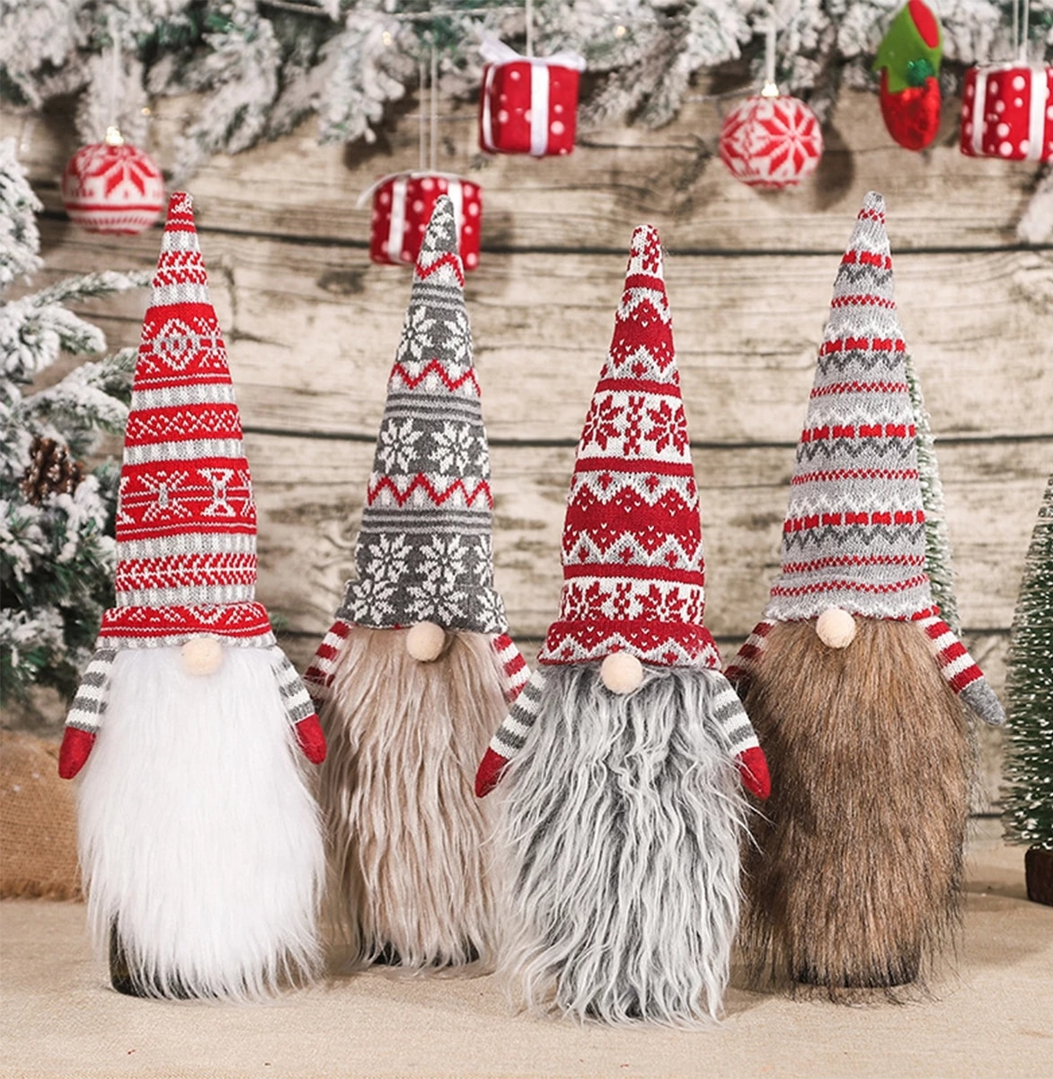 Świąteczny futerał pokrowiec na butelkę wina