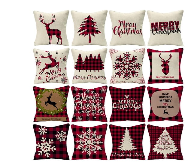 Bożonarodzeniowe poszewki na poduszki Święta
