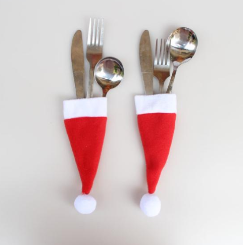 10 czapeczek na sztućce Boże Narodzenie