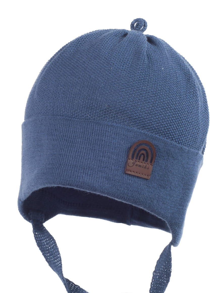 JAMIKS LARSEN Czapka wiosenna do chrztu bambusowa