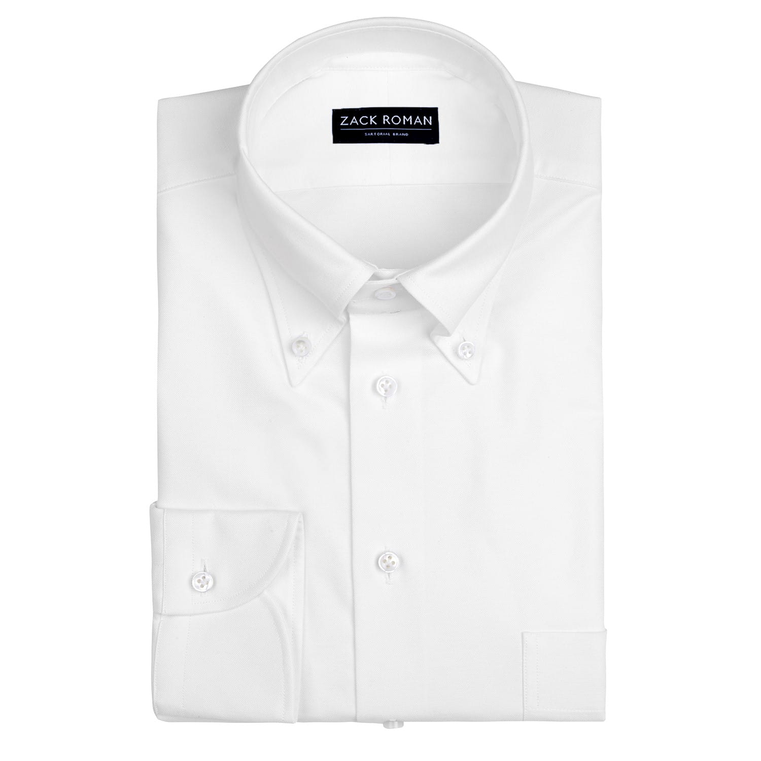 Biała koszula OCBD, preppy, organiczna bawełna