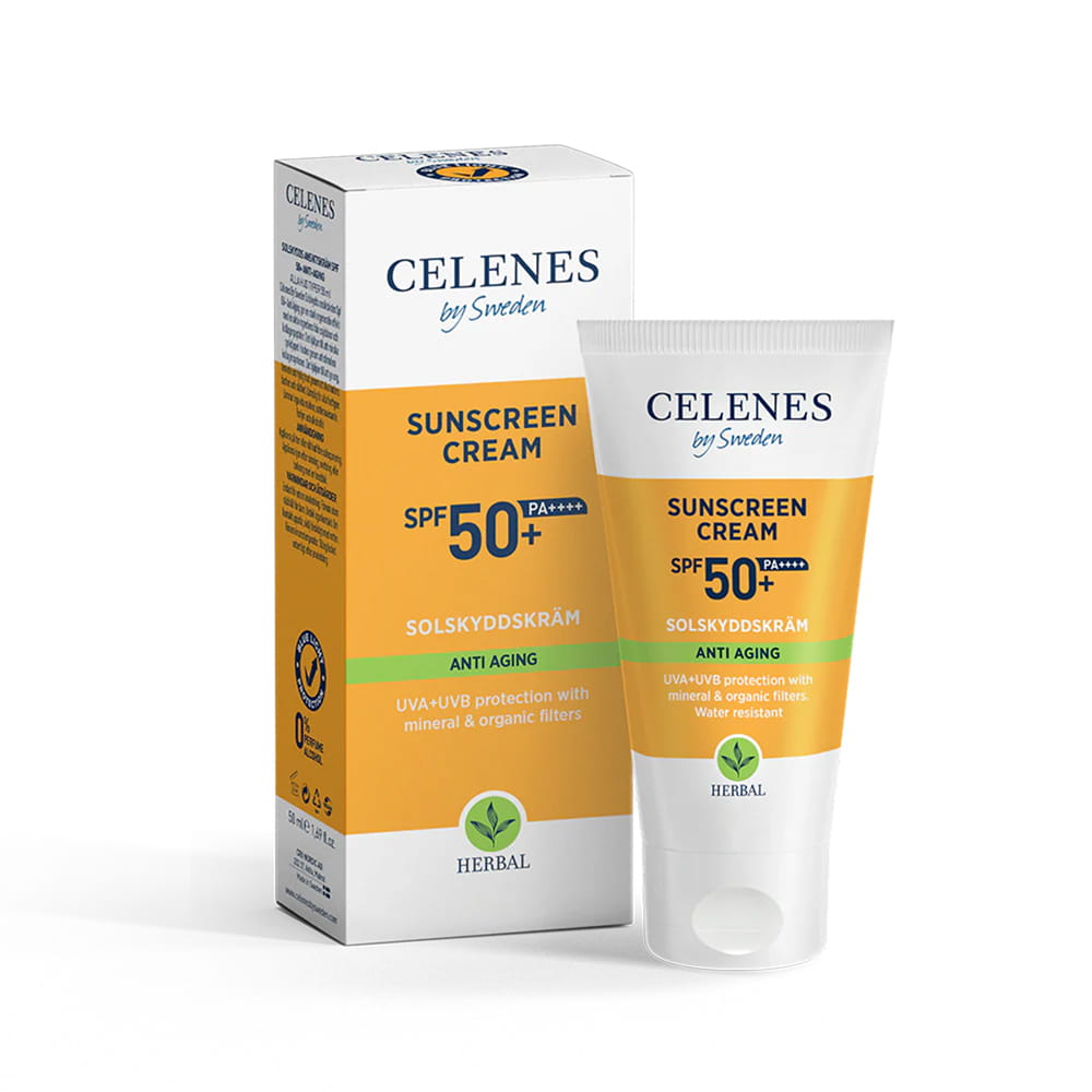 Krem przeciwsłoneczny przeciwzmarszczkowy SPF50 Celenes by Sweden 50ml