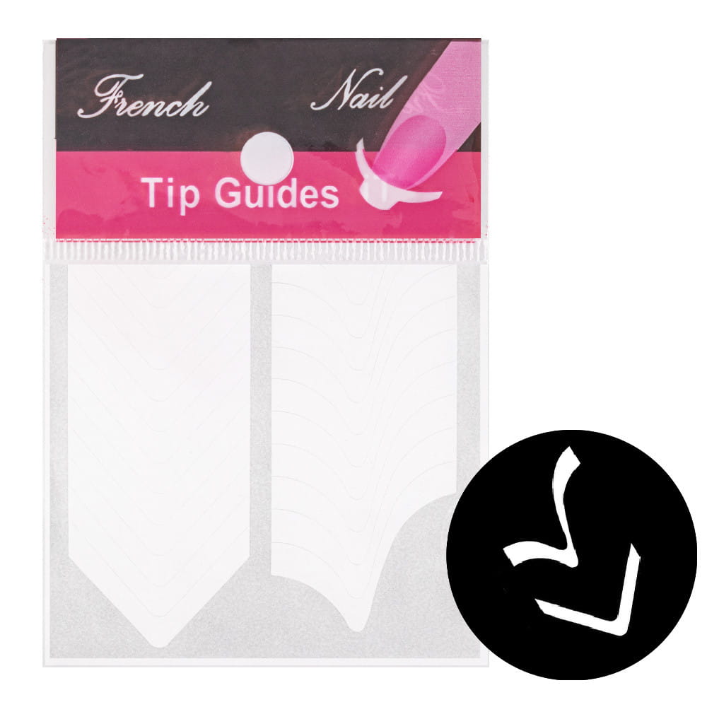 Samoprzylepne paski naklejki do french manicure Nr 03 ok. 25szt