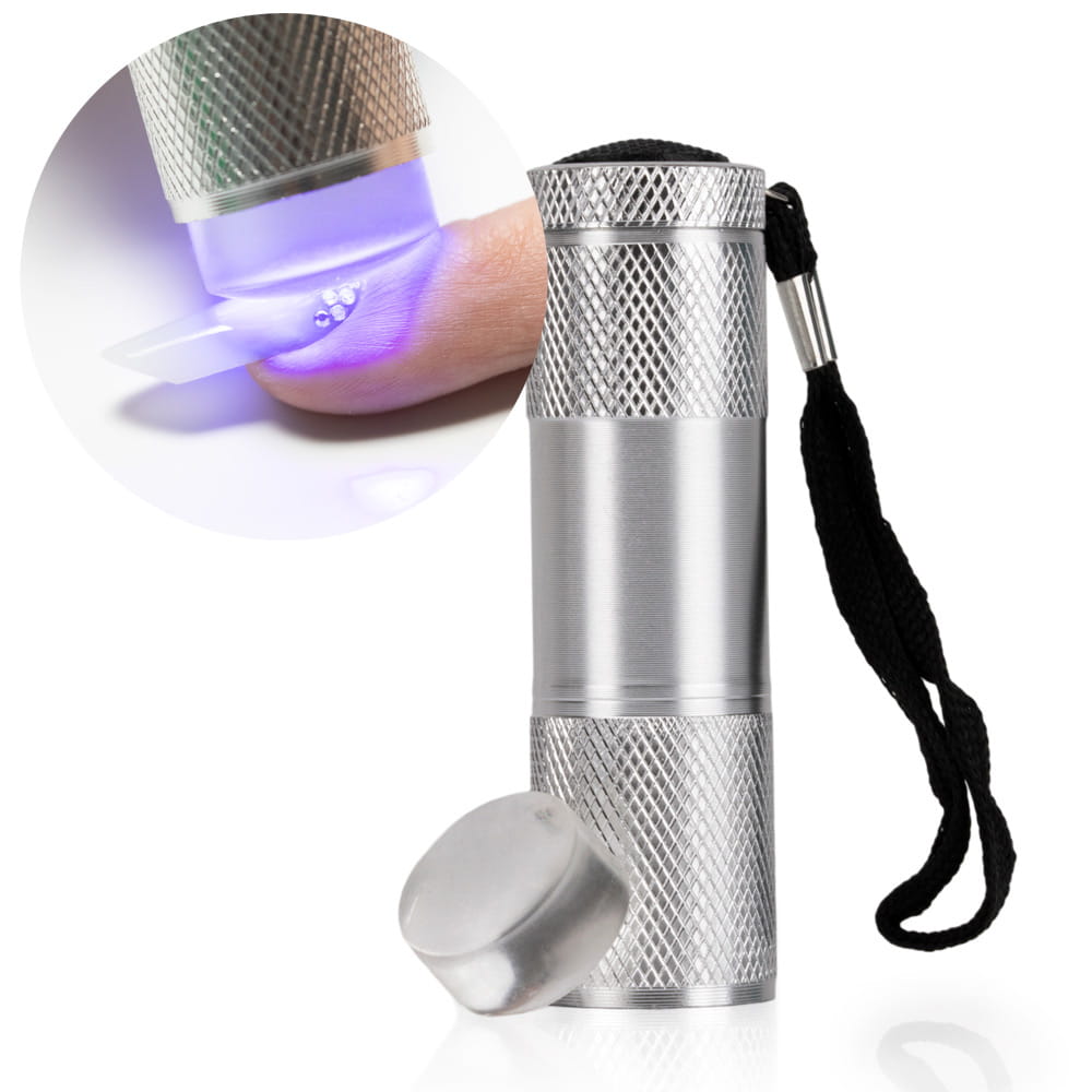 Mini latarka LED/UV 9W do paznokci ze stemplem do stampingu