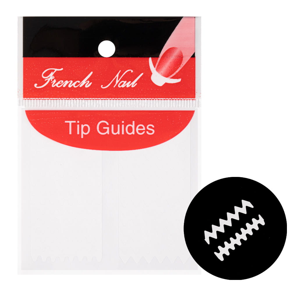 Samoprzylepne paski naklejki do french manicure Nr 9 ok. 30szt.