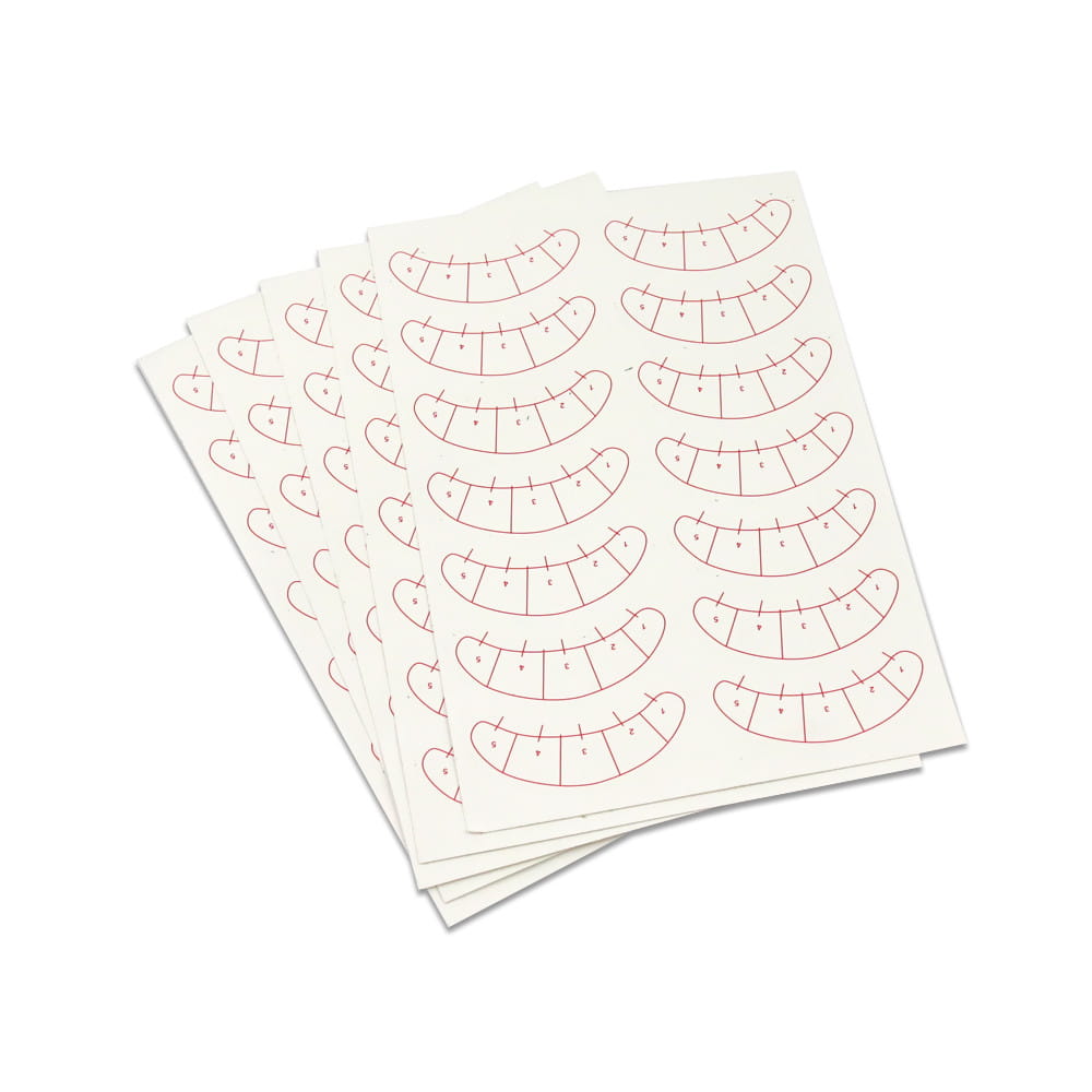 Samoprzylepne podkładki pod rzęsy z podziałką 70 sztuk