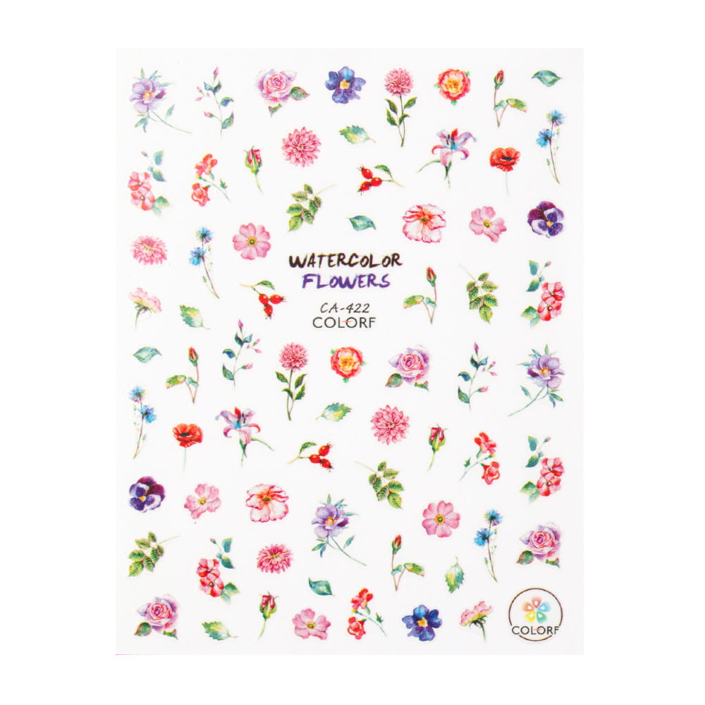 Naklejki do paznokci samoprzylepne kwiaty CA-422