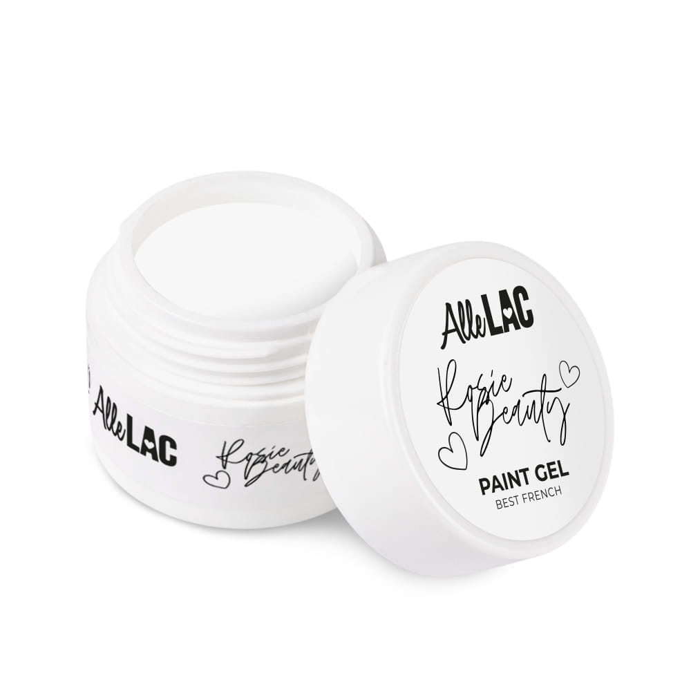 Gęsty biały żel do zdobień paint gel Best French white AlleLac x Rosie Beauty HEMA /Di-HEMA free 5g