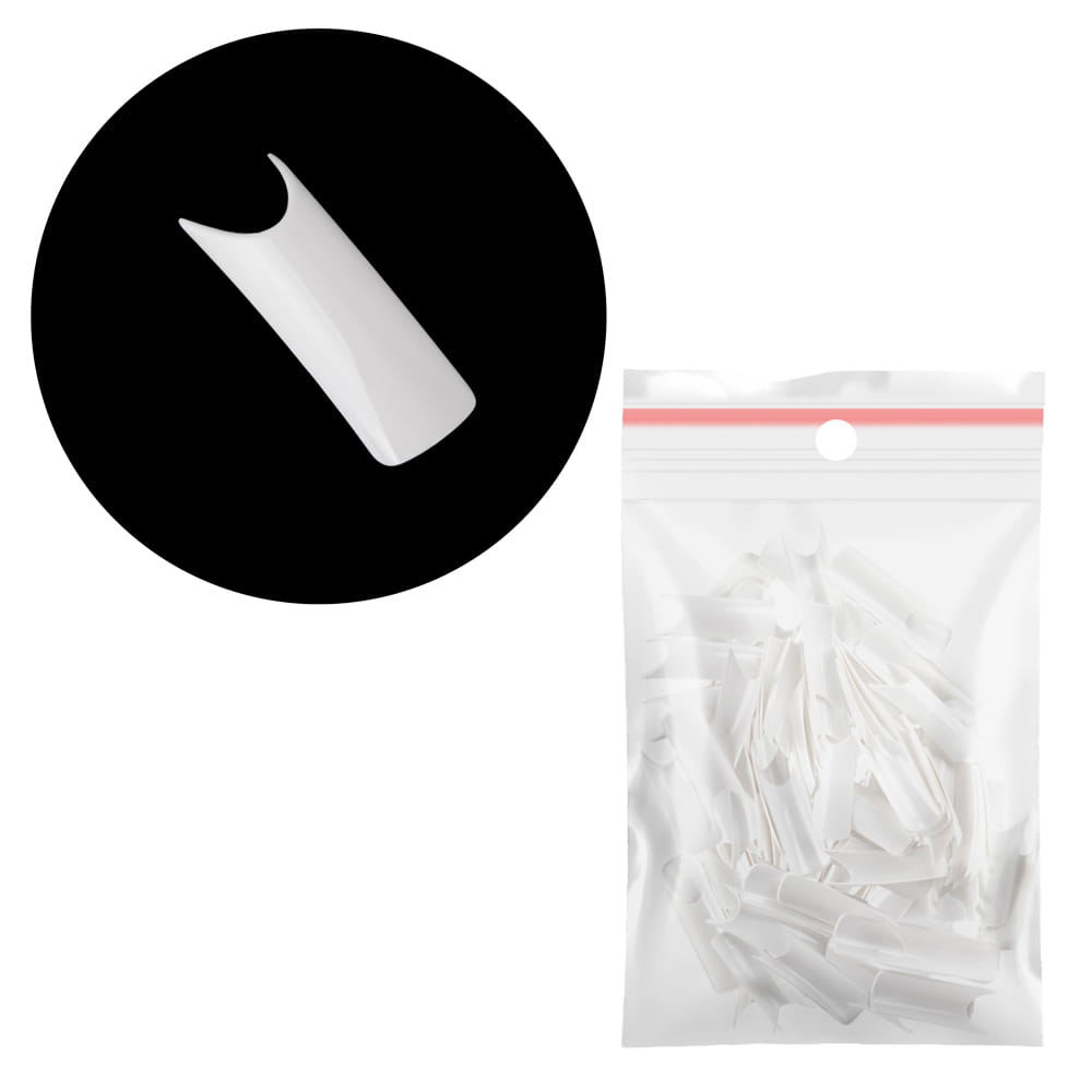 Tipsy białe bez kieszonki uzupełnienie rozmiarów nr 8 60 szt