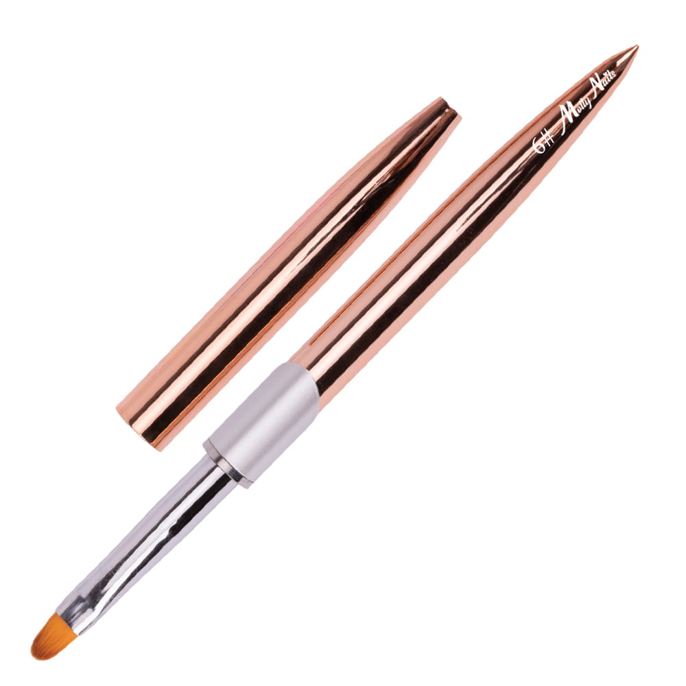 Pędzelek do żelu golden owalny Molly Nails Nr 6