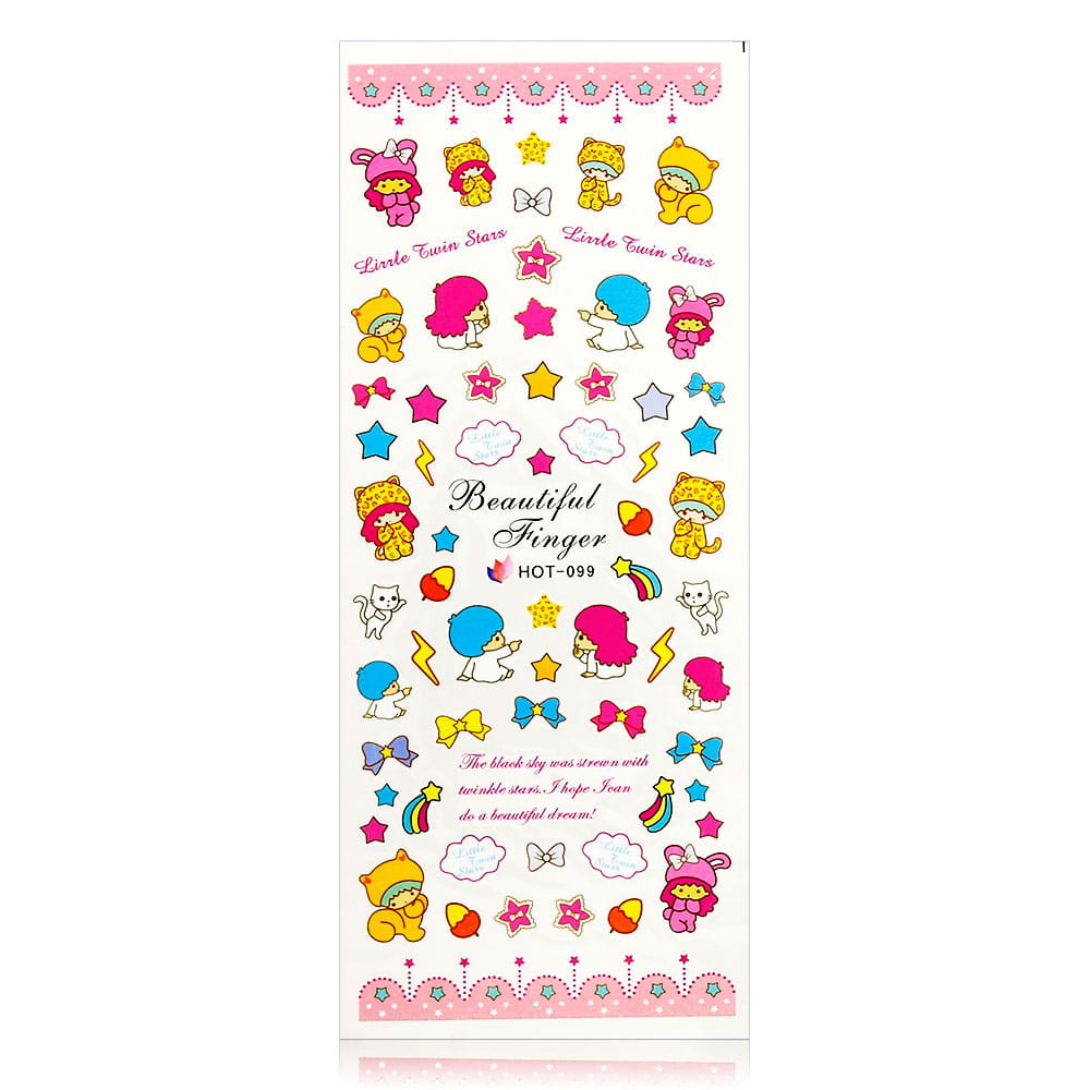 Naklejki wodne do paznokci arkusz 12,5 x 5,5 cm hot Nr 099