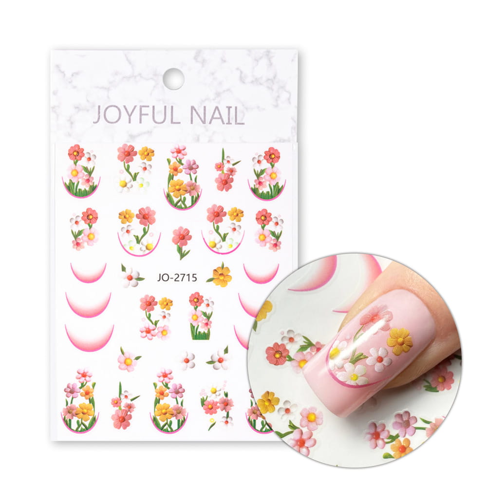 Naklejki do paznokci samoprzylepne kwiaty JO-2715