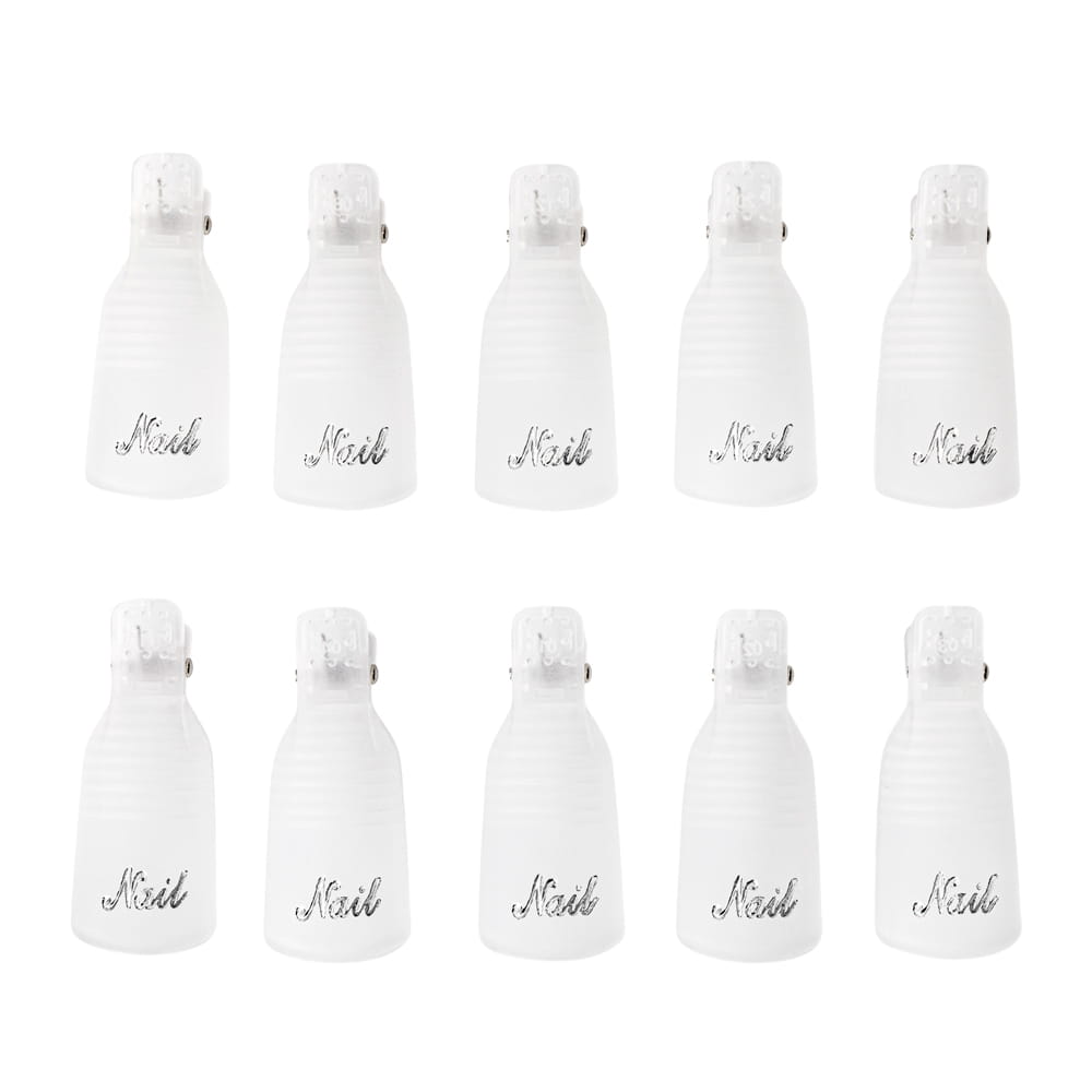 Klipsy do usuwania glitteru żelu hybrydy transparentne 10 szt