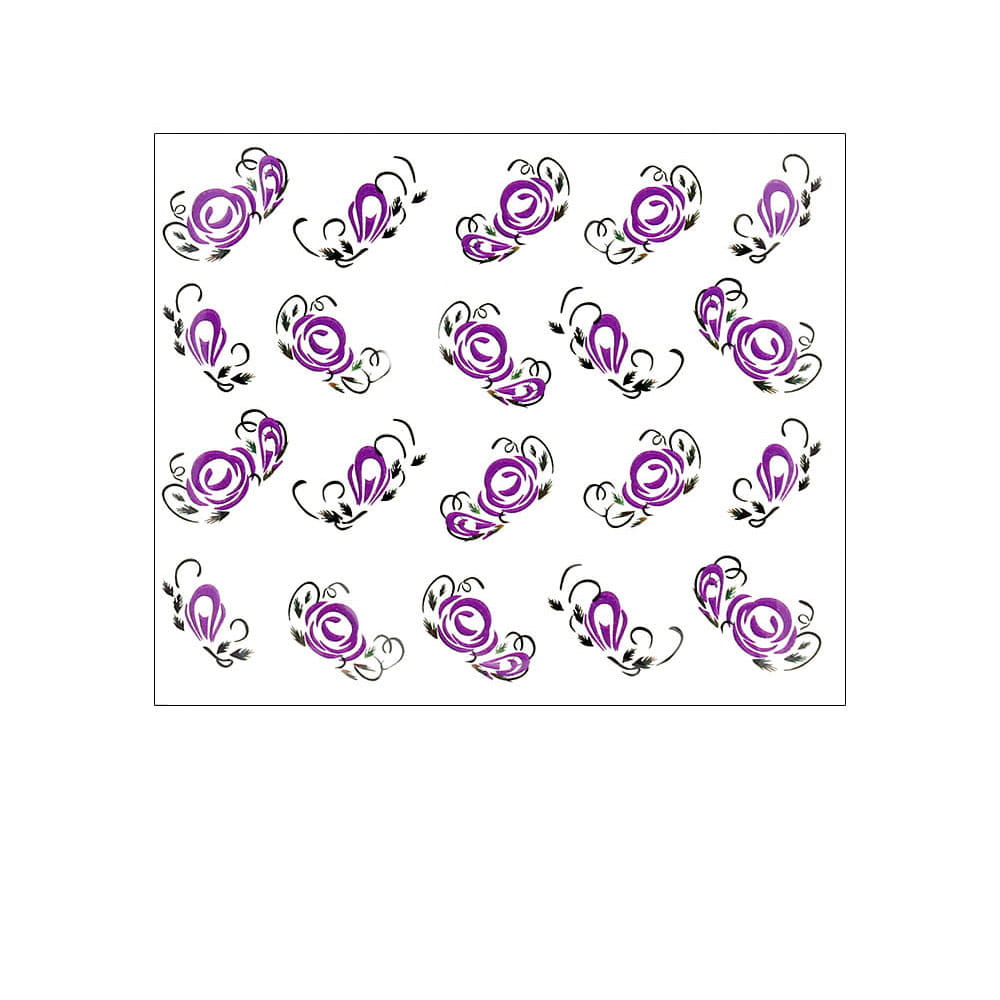 Naklejki wodne do paznokci kwiaty Nr 083