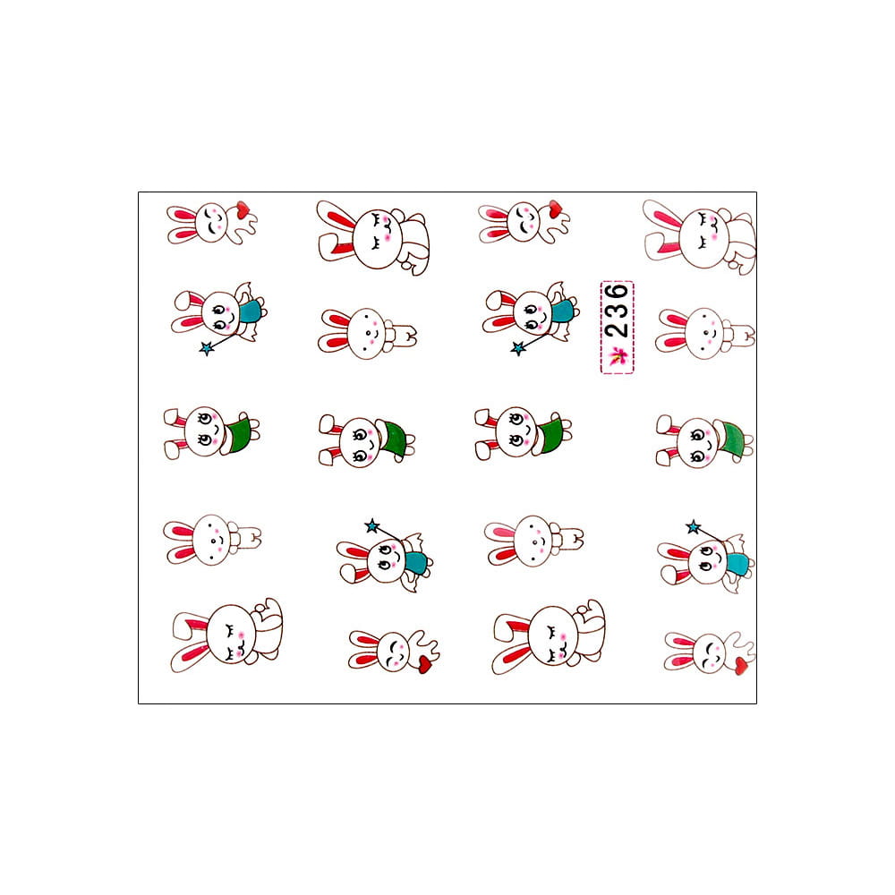 Naklejki wodne do paznokci bajkowe Nr 236