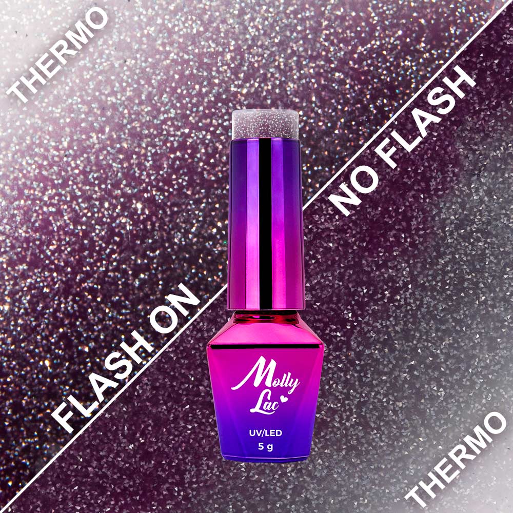 Lakier hybrydowy LED/UV Gel Polish MollyLac Thermo Flashing Lights Nr 694 Itself 5 g