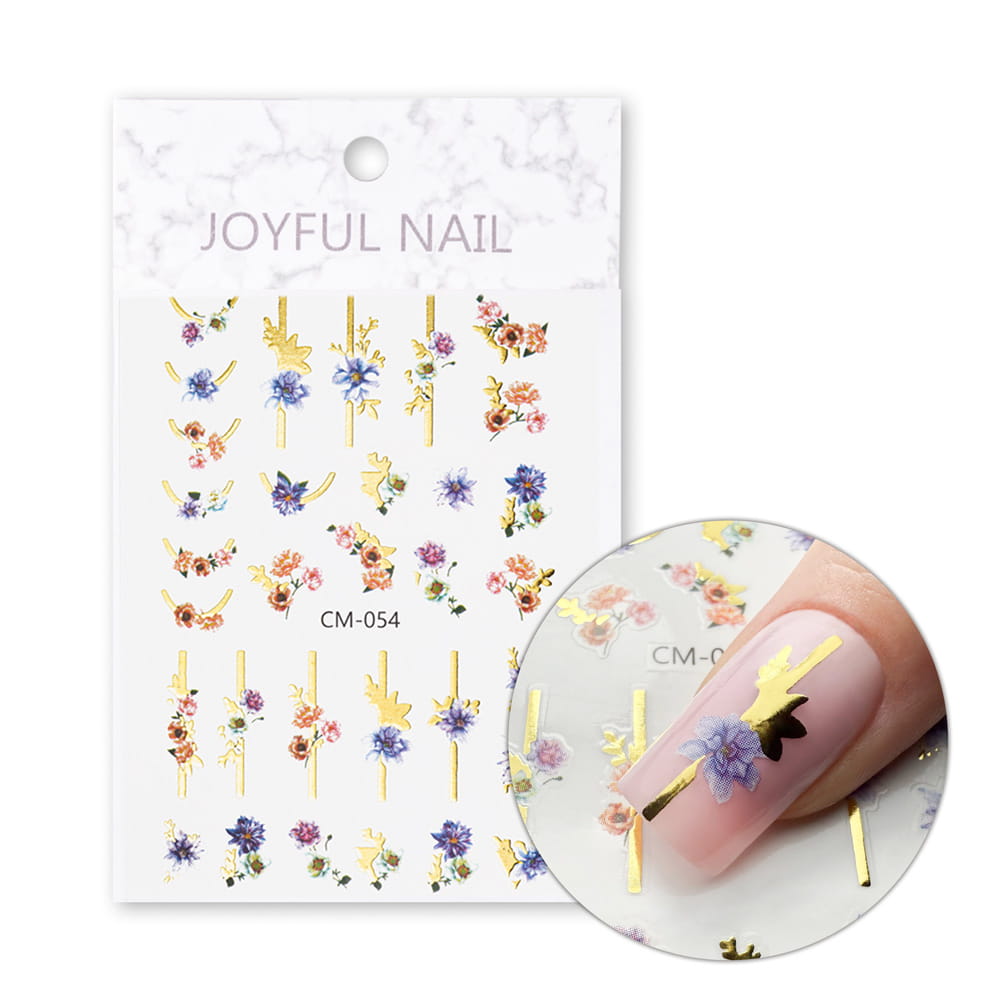 Naklejki do paznokci samoprzylepne kwiaty CM-054