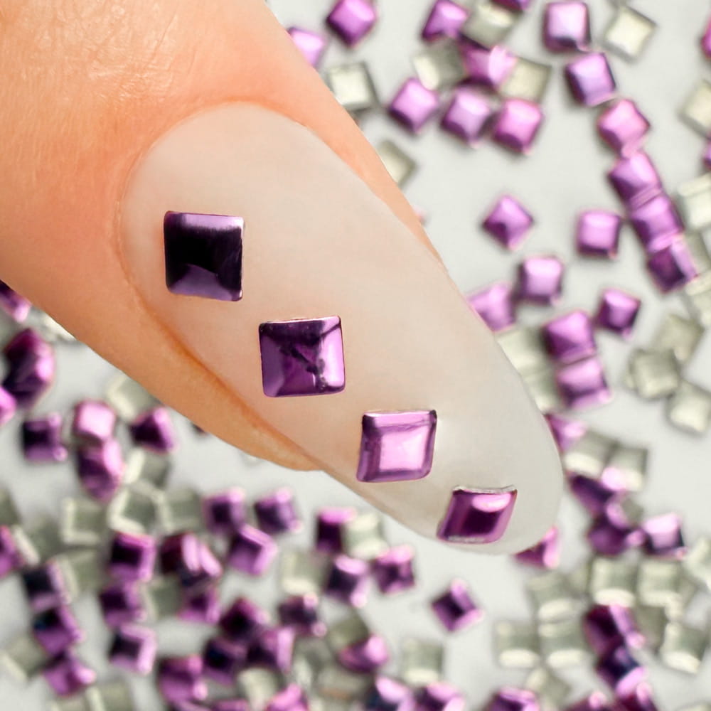 ShinePins gładkie ćwieki błyskotki ozdoby do paznokci kwadratowe large NTN Premium Nr 8 5g