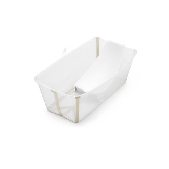 Stokke Flexi Bath Bundle - składana wanienka kąpielowa z wkładką dla noworodka-Sandy Beige