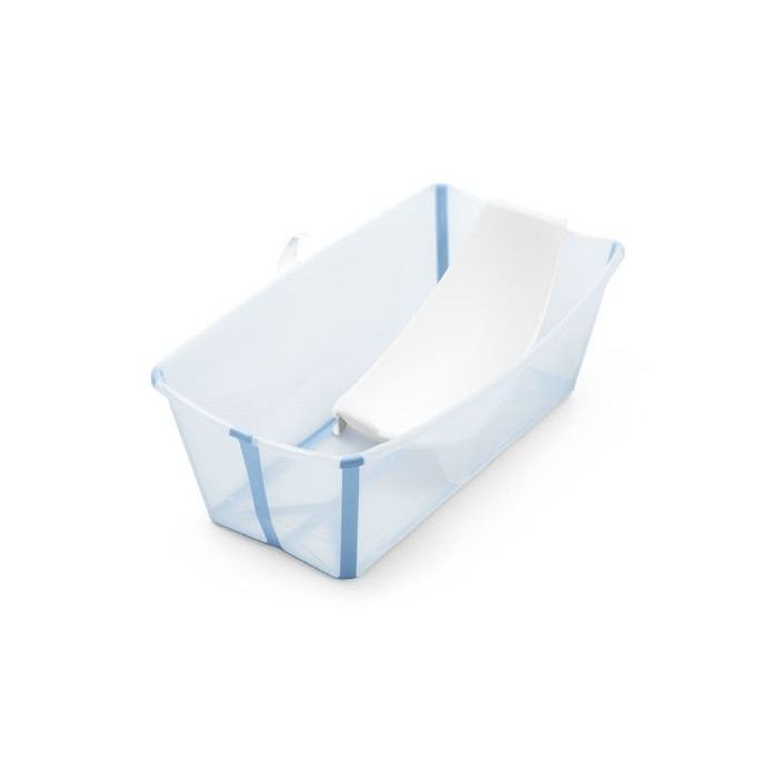 Stokke Flexi Bath Bundle - składana wanienka kąpielowa z wkładką dla noworodka-Ocean Blue