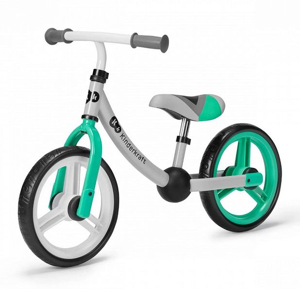 Kinderkraft 2WAY NEXT - rowerek biegowy-Szaro-Zielony
