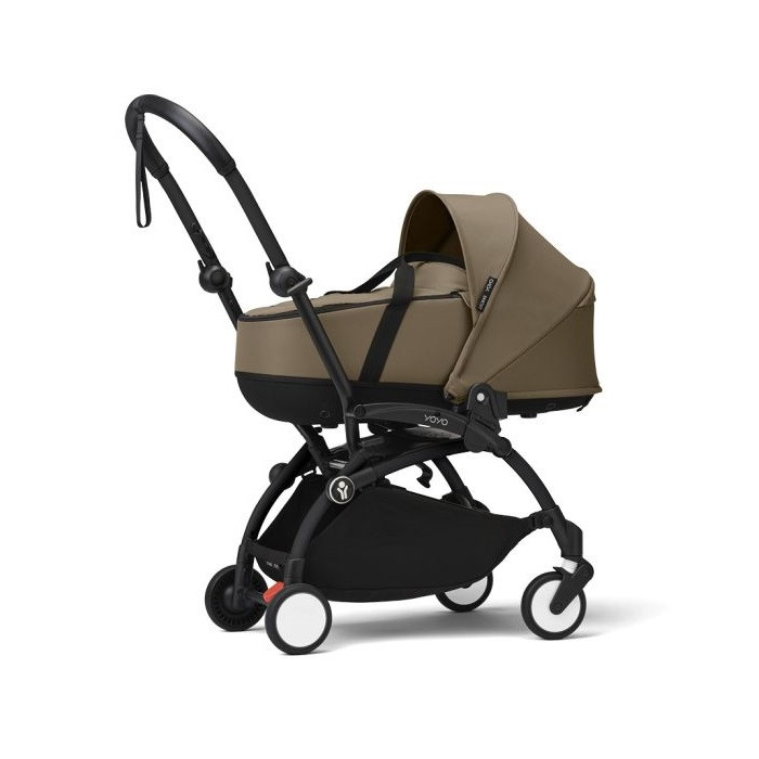 Stokke Yoyo 3 - wózek spacerowy z gondolą-Toffee/ Czarna rama