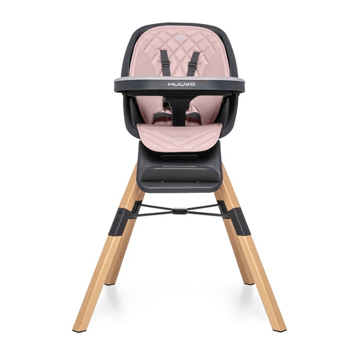 Muuvo Choc 2 New - krzesełko do karmienia-Powder Pink