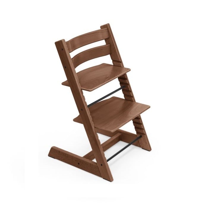 Stokke Tripp Trapp + zestaw Baby Set + tacka - rosnące krzesełko do karmienia z akcesoriami-Warm Brown-Black