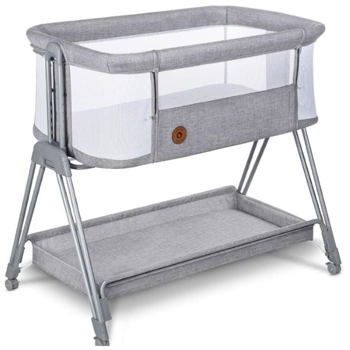 Lionelo Luna - łóżeczko dostawne 2w1-Grey Concrete