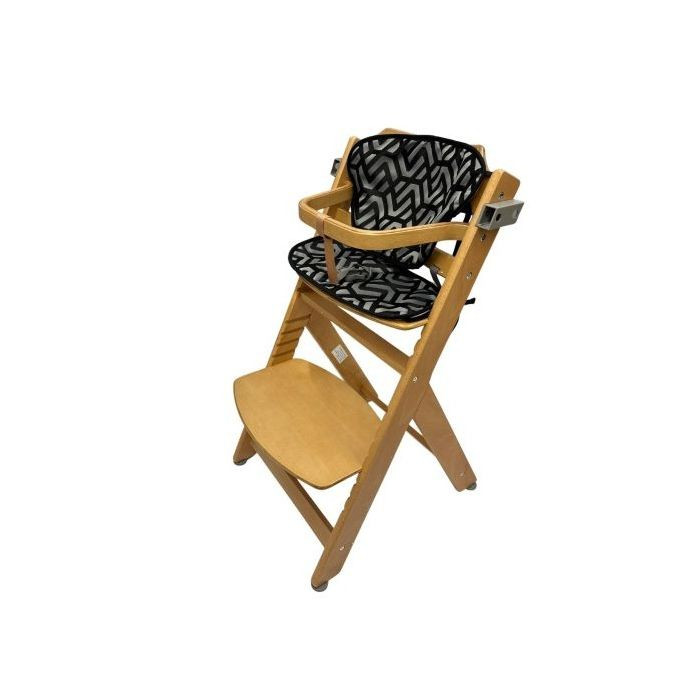 Bebe Confort Timba - krzesełko do karmienia-Natural Wood z wkładką Geometry