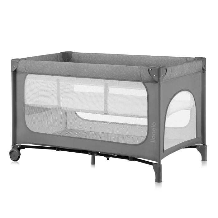 Lionelo Jasmin Easy Fold - łóżeczko turystyczne-Grey Stone