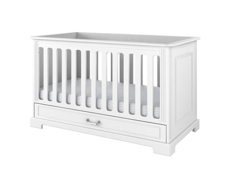 Bellamy, Ines - łóżeczko 70x140 z szufladą-Elegant White