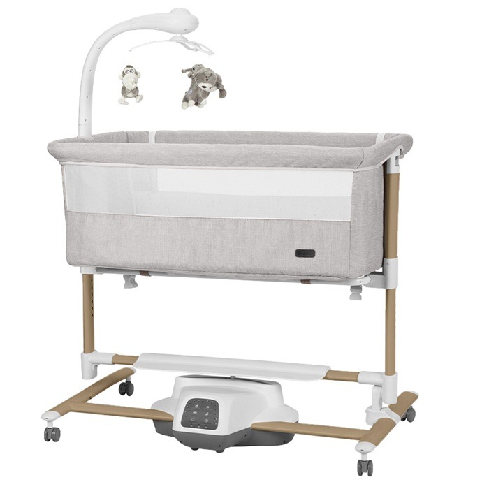 Carrello Bloom 3w1 - inteligentna dostawka i kołyska z czujnikiem ruchu-Silk Beige