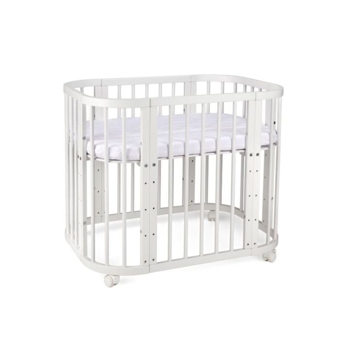 Waldin Łóżeczko 5w1 z materacem-Białe