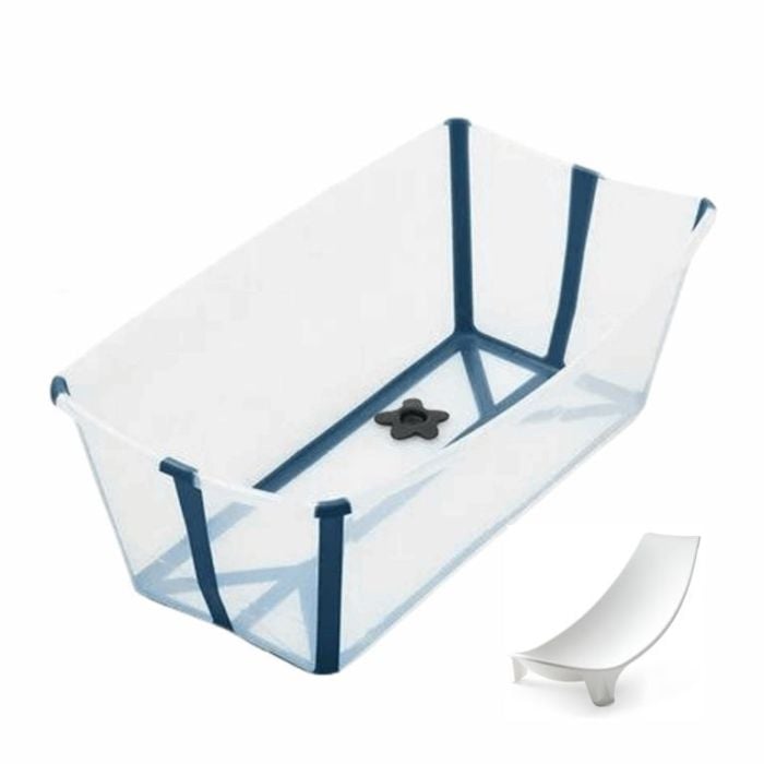 Stokke Flexi Bath - składana wanienka kąpielowa + wkładka -Transparent Blue