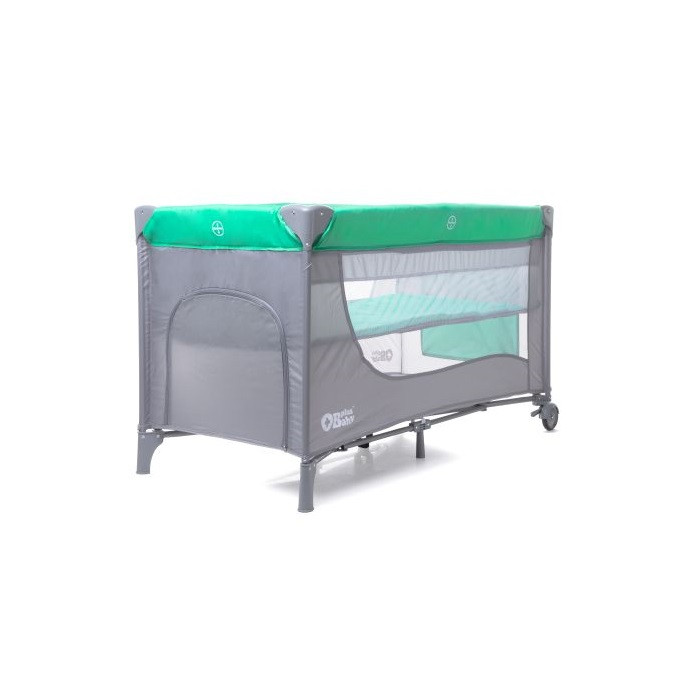 PlusBaby Łóżeczko podróżne 003 dwupoziomowe-Green/Grey