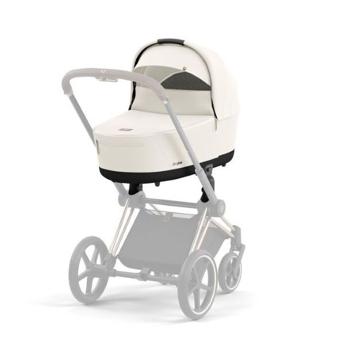 Cybex Priam 4.0 - rama ze stelażem siedziska i z gondolą Lux-Off White-Matt Black