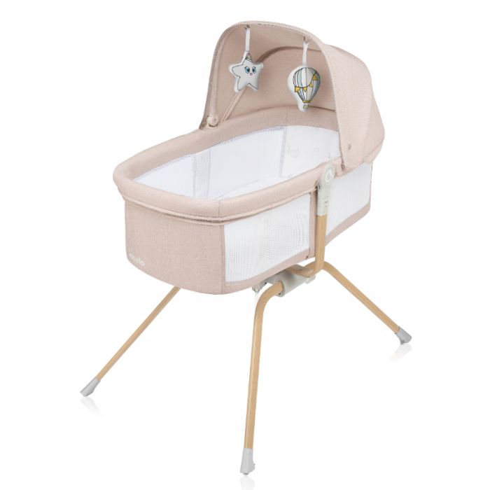 Lionelo Malin Evo - łóżeczko z funkcją kołyski-Beige Natural