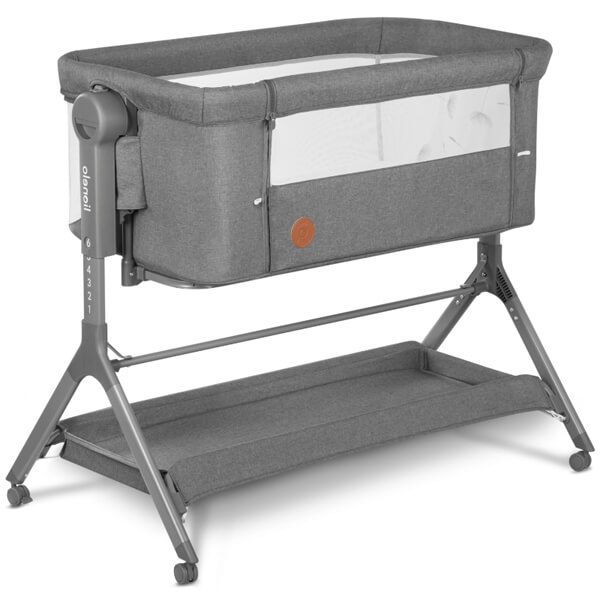 Lionelo Leonie Plus - łóżeczko dostawne 3 w 1 -Grey Stone