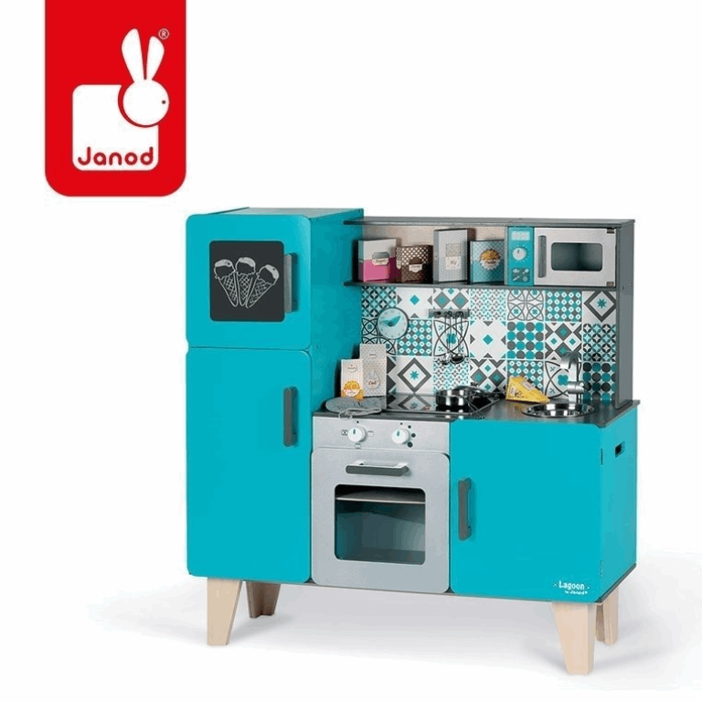 Janod Kuchnia drewniana XL z dźwiękiem i 15 akcesoriami Lagoon - 06555