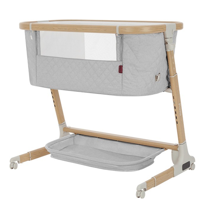 Carrello Prima - łóżeczko dostawne z elektronicznym systemem kołysania-Cloud Grey