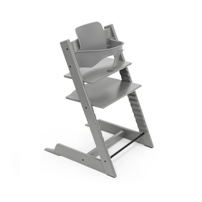 Stokke Tripp Trapp Bundle - krzesełko do karmienia + zestaw Baby Set V2-Storm Grey