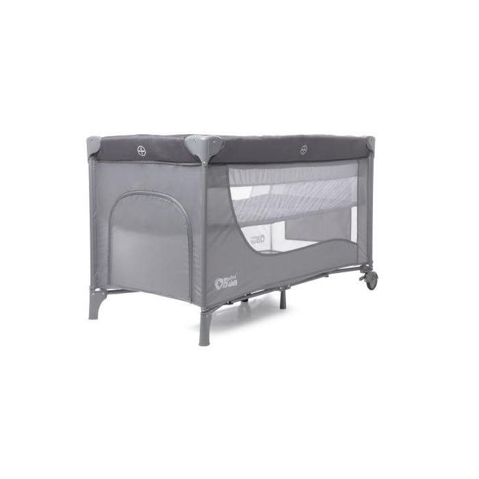 PlusBaby Łóżeczko podróżne 003 dwupoziomowe-Dark Grey/Grey