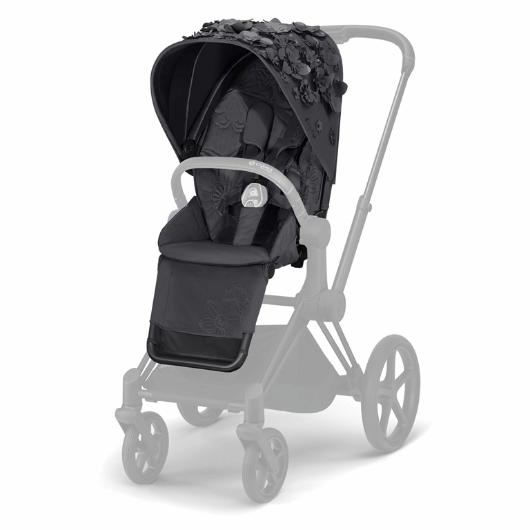 Cybex, Priam 2.0 - tapicerka siedziska-Simply Flowers Dream Grey