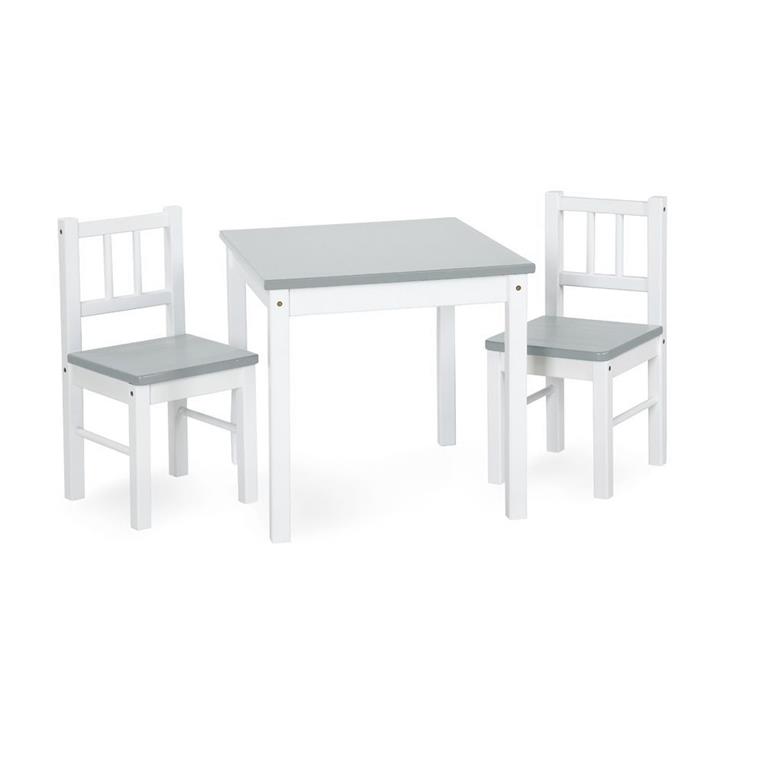 PlusBaby Classic Stolik+2 krzesła szare