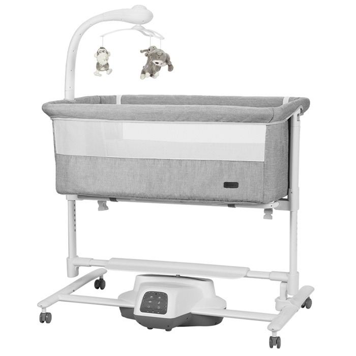 Carrello Bloom 3w1 - inteligentna dostawka i kołyska z czujnikiem ruchu-Anchor Grey