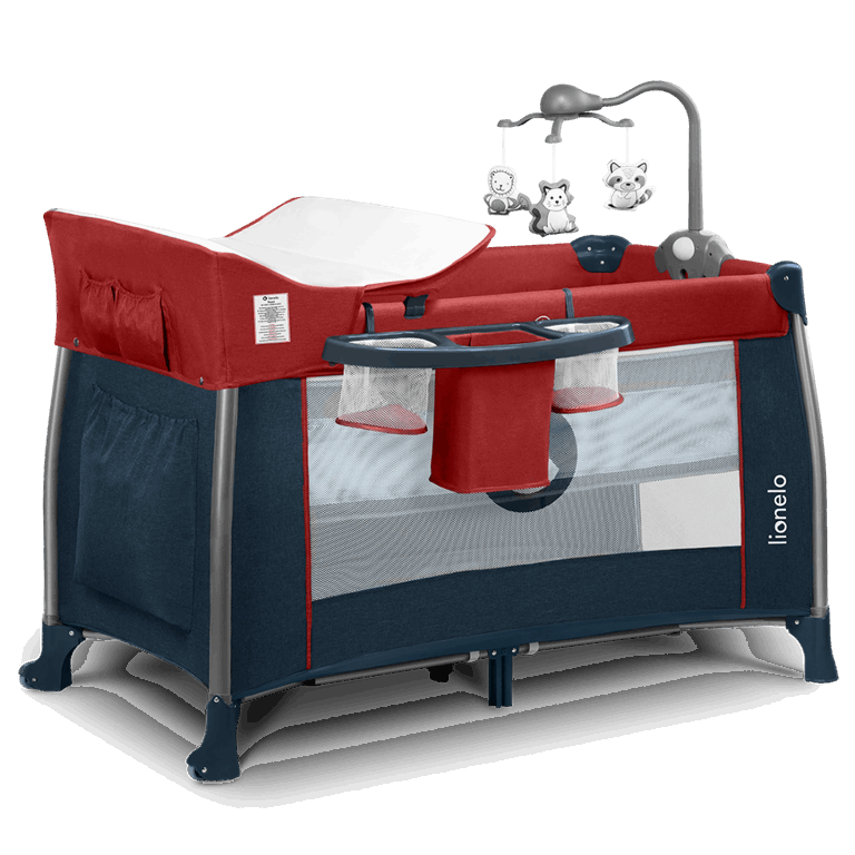 Lionelo, Thomi - Łóżeczko turystyczne-Burgundy