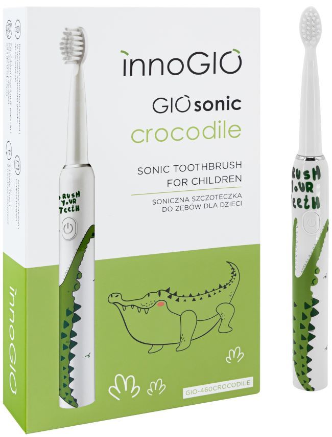 InnoGIO Soniczna szczoteczka GIOsonic Giraffe GIO-460 dla dzieci-Zielony